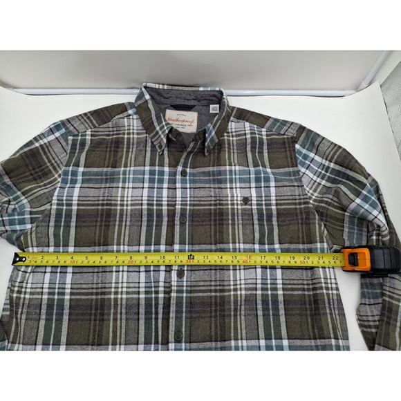 Weatherproof Vintage Men's Long Sleeve Flannel - Green / Blue - Size: Large, New - Picture 7 of 9